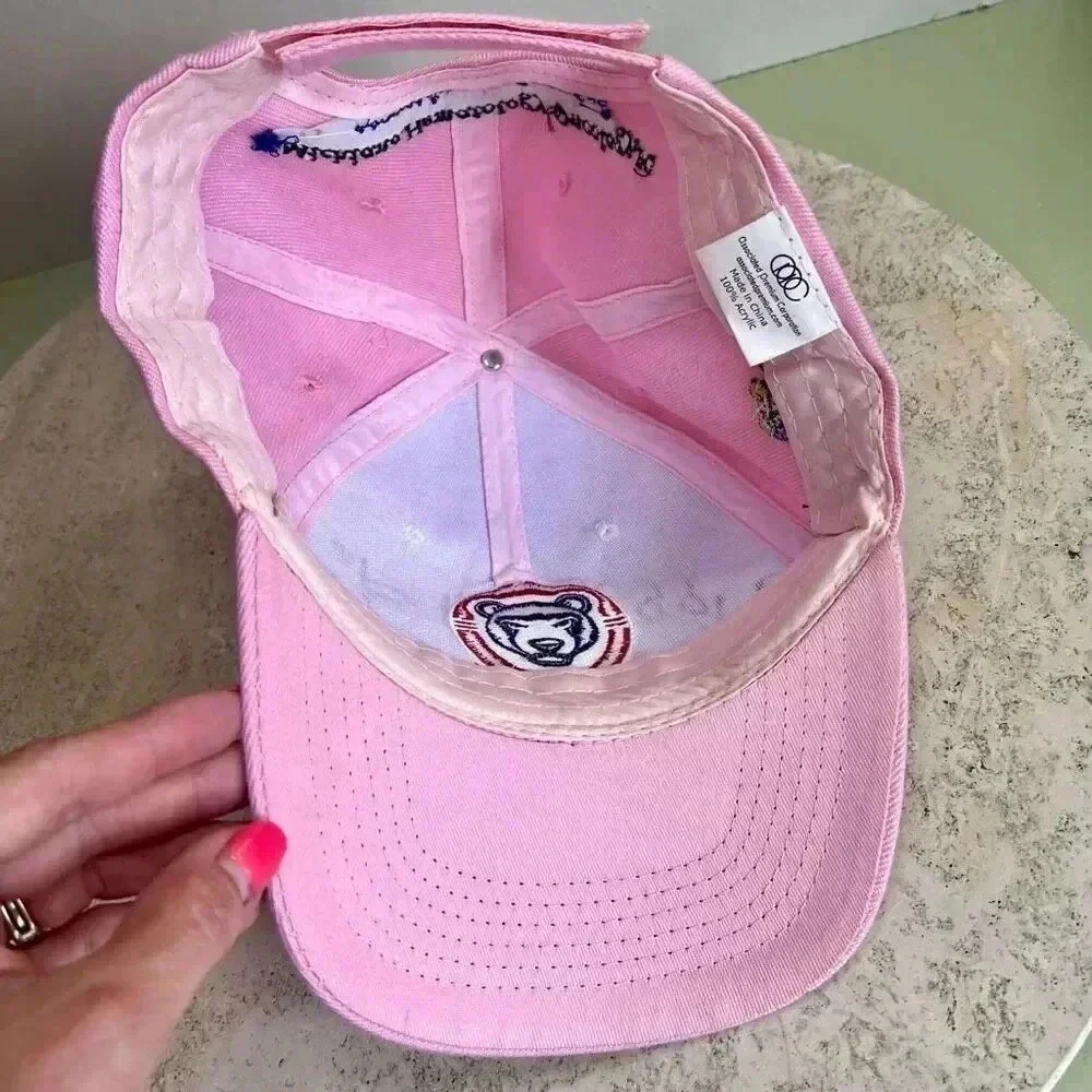 Associated Premier Corp Pink Womens Signed South Bend Cubs Baseball Hat NWOT‎